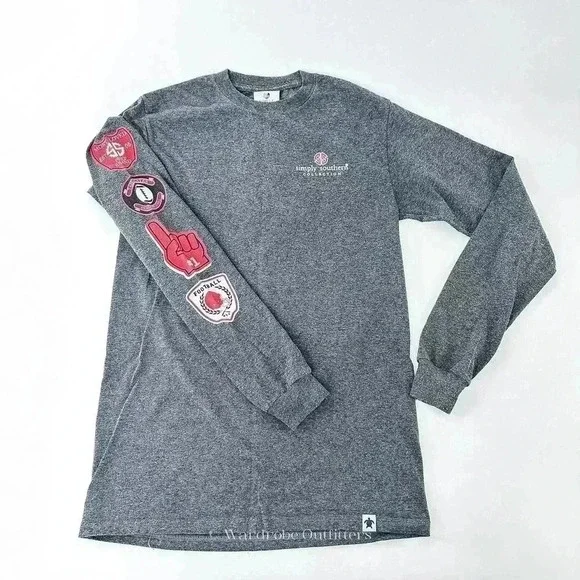 Simply Southern Tailgates & Touchdowns Football Long Sleeve Tee Shirt - Picture 2 of 5